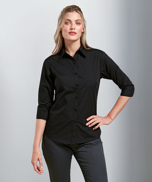 Premier - Women's ¾ sleeve poplin blouse - PR305