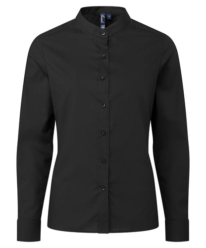 Premier - Women's banded collar 'grandad' shirt - PR358