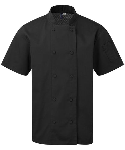 Premier - Chefs Coolchecker® short sleeve jacket - PR902