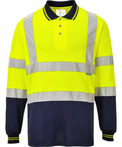 Portwest - Two-tone long sleeve polo (S279) - PW112