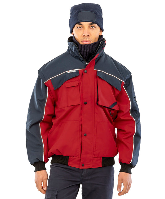 Result Workguard - Work-Guard zip sleeve heavy-duty pilot jacket - RE71A