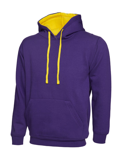 Uneek - Contrast Hooded Sweatshirt  - UC507