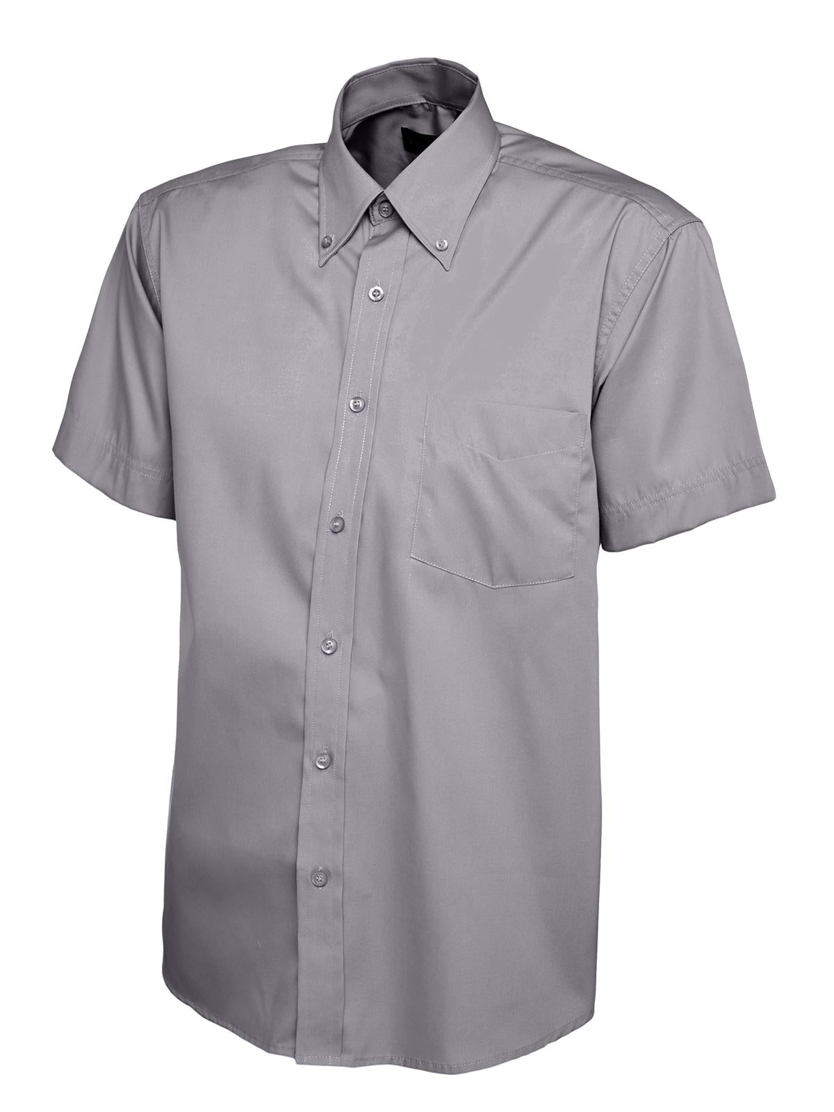 Uneek - Mens Pinpoint Oxford Half Sleeve Shirt - UC702