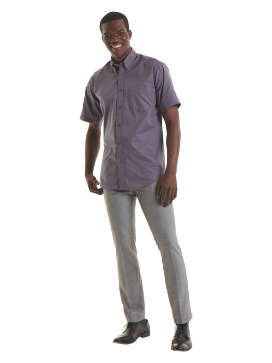 Uneek - Mens Pinpoint Oxford Half Sleeve Shirt - UC702