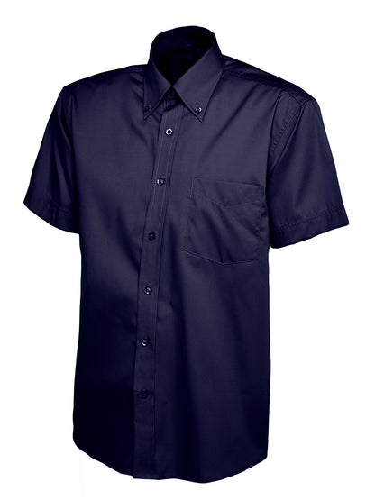 Uneek - Mens Pinpoint Oxford Half Sleeve Shirt - UC702