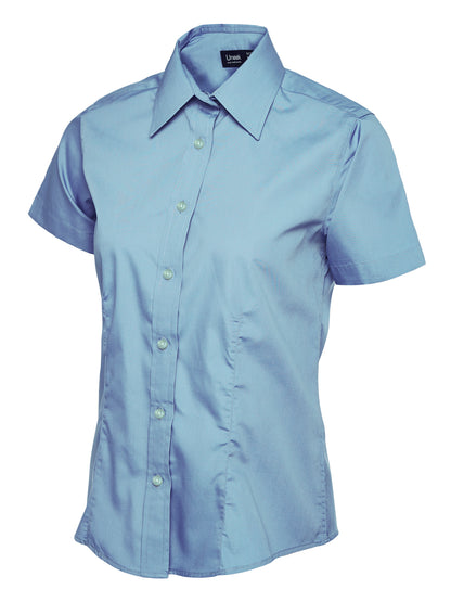 Uneek - Ladies Poplin Half Sleeve Shirt - UC712