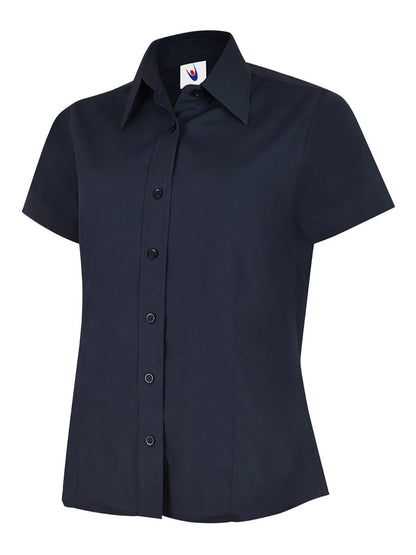 Uneek - Ladies Poplin Half Sleeve Shirt - UC712