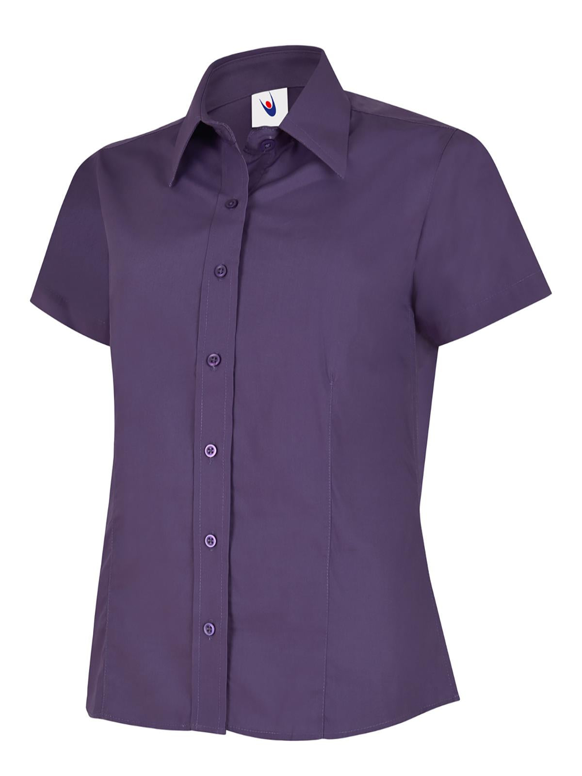 Uneek - Ladies Poplin Half Sleeve Shirt - UC712